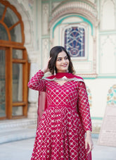 Magnificent Looking Gown in Pink Colour